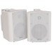 Amplified stereo speaker set - white