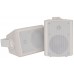 Amplified stereo speaker set - white