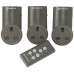 RC3 Set of 3 RF controlled socket