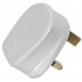 Rubber UK mains plug, 13A fuse, white