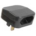 Black FCP fused Euro converter plug- bulk