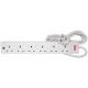 6 gang 13A extension lead with surge protection, 5.0m