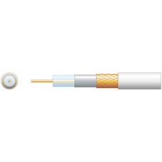 Eco RG6 Air Spaced PE Coaxial Cable with CCA Braid - 100m White