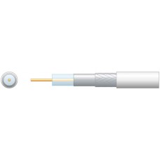 Eco RG6 Air Spaced PE Coaxial Cable with Aluminum Braid - 100m White