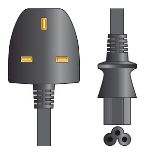 Cavo di Alimentazione Mains Power Leads UK Plug - Clover Leaf 3A 575W 114.041UK