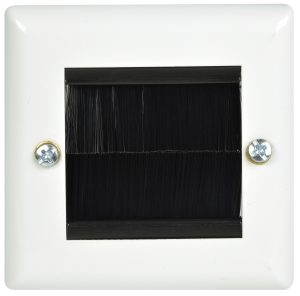 Placca a Muro Singola in Acciaio con Spazzole - AV:Link 123.271UK