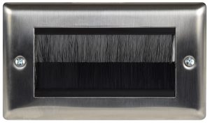 Placca a Muro Doppia in Acciaio con Spazzole - AV:Link 123.272UK