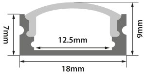 Profilo in Alluminio per Strisce LED - Short Crown 156.867UK