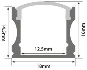 Profilo Alto in Alluminio per Strisce LED - Tall Crown 156.868UK