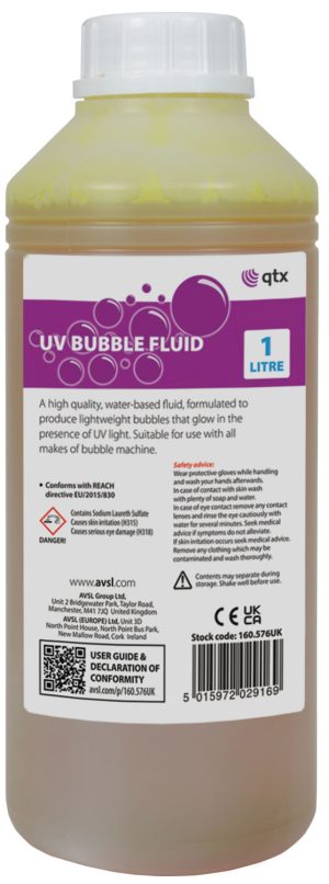 Liquido per Bolle UV - QTX 160.576UK