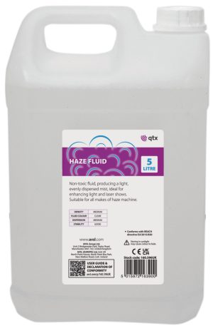 Haze Fluid Eco 5 Litre - QTX 160.596UK