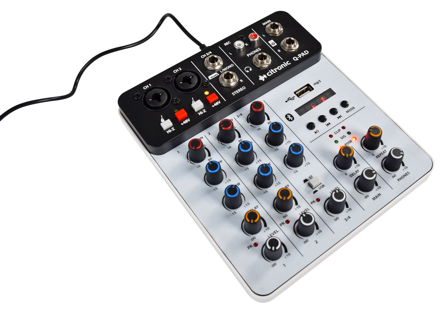 Q-PAD Mini Mixer con USB/BT e Interfaccia Audio 170.814UK - immagine 3
