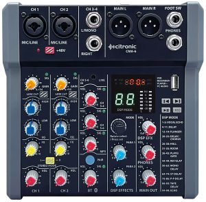 Mixer Compatti Citronic CMA-series con DSP, USB e Bluetooth 5W 170.862UK