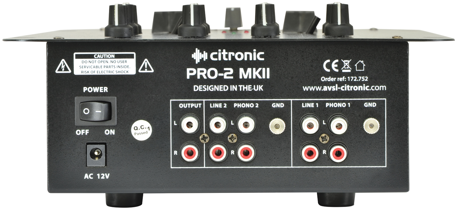 Citronic DJ Mixer 2 Channel PRO-2 MKII 172.752UK - immagine 3