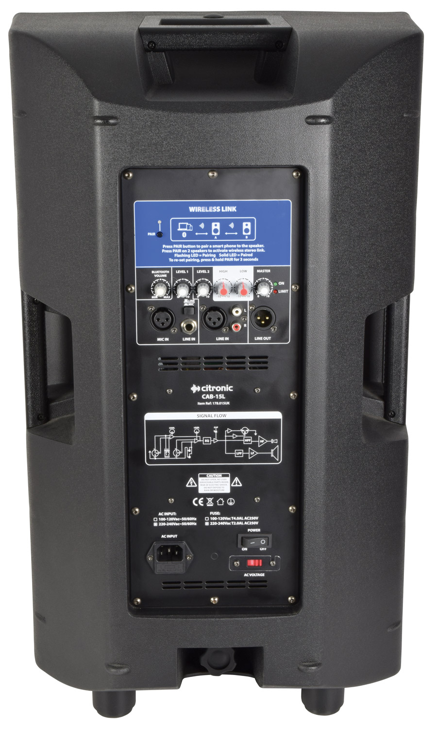 CAB Series Active Cabinets With BT Link - Diffusori Attivi Citronic 350W 178.015UK - immagine 6