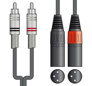 Cavo Audio Classic 2 x RCA Plugs - 2 x XLR Maschio 190.057UK