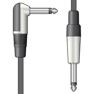 Cavo per Chitarra Essential Guitar Leads con Jack Mono Angolato 6.3mm 190.145UK