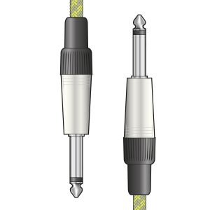 Citronic Classic Retro Braided Guitar Leads 6.3mm Mono Jack Plug - 6.3mm Mono Jack Plug 190.373UK
