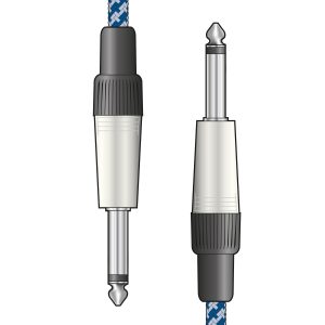 Classic Retro Braided Guitar Leads 6.3mm Mono Jack Plug - 6.3mm Mono Jack Plug 190.375UK