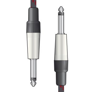 Cavo Chitarra Retro Classic Intrecciato Citronic 6.3mm Mono Jack Plug 190.376UK