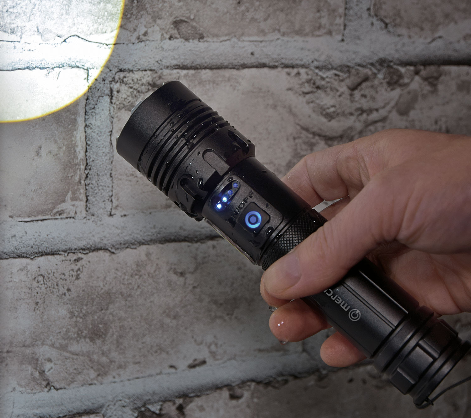 Torcia Ricaricabile LED con Luce Laterale e di Emergenza - Mercury 410.306UK - immagine 10