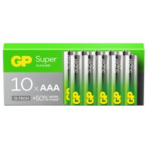 GP Alkaline Batteries Bulk Pack - Confezione da 10 Pile AAA 656.036UK