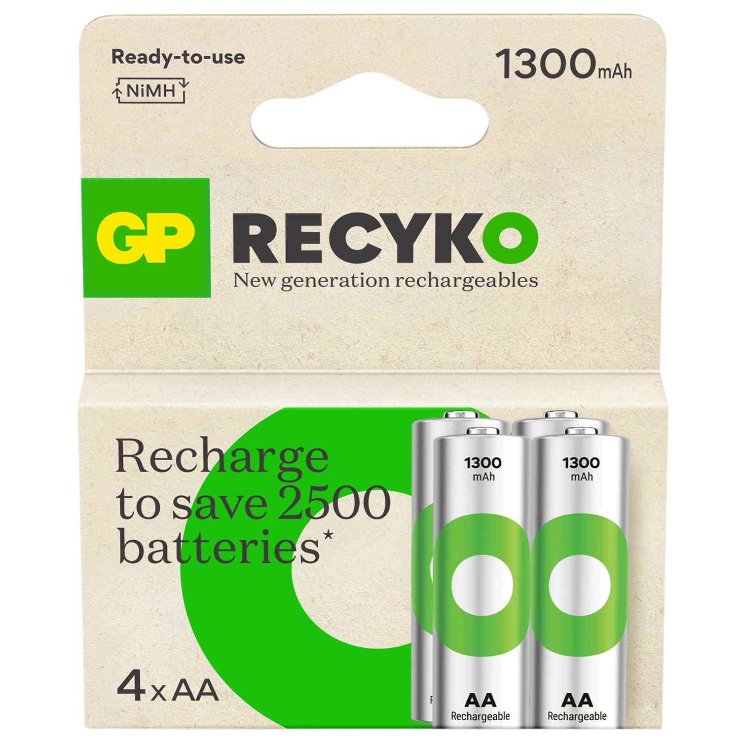 Batterie Ricaricabili GP Recyko+ NiMH AA 656.150UK - immagine 2