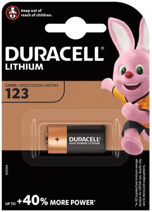 Batteria al Litio Duracell CR123 3V 656.990UK