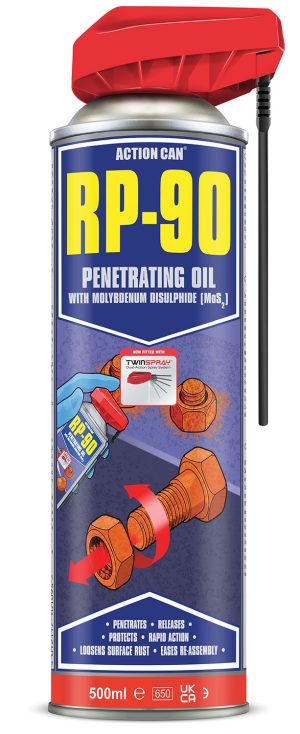 RP-90 Rapid Penetrating Oil TwinSpray 500ml - Action Can 701.416UK