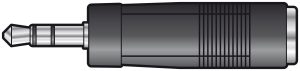 Adattatore QTX 3.5mm Stereo Jack Plug a 6.3mm Mono Jack Socket 759.185UK