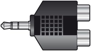 Adattatore QTX 3.5mm Stereo Jack Plug – 2 x RCA Phono Sockets 759.490UK