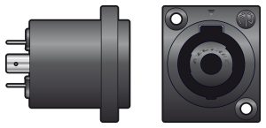 Neutrik® NL4MPXX Presa da Pannello Speakon a 4 Poli 763.454UK