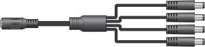 Splitter Lead 2.1mm DC Power Socket – 4 x 2.1mm DC Jack Plugs 777.002UK