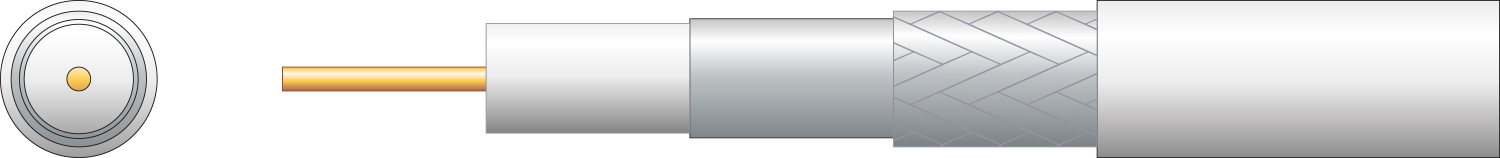 Cavo Coassiale RG6 75 Ohm con Riempimento in Schiuma - Treccia in Alluminio 808.125UK