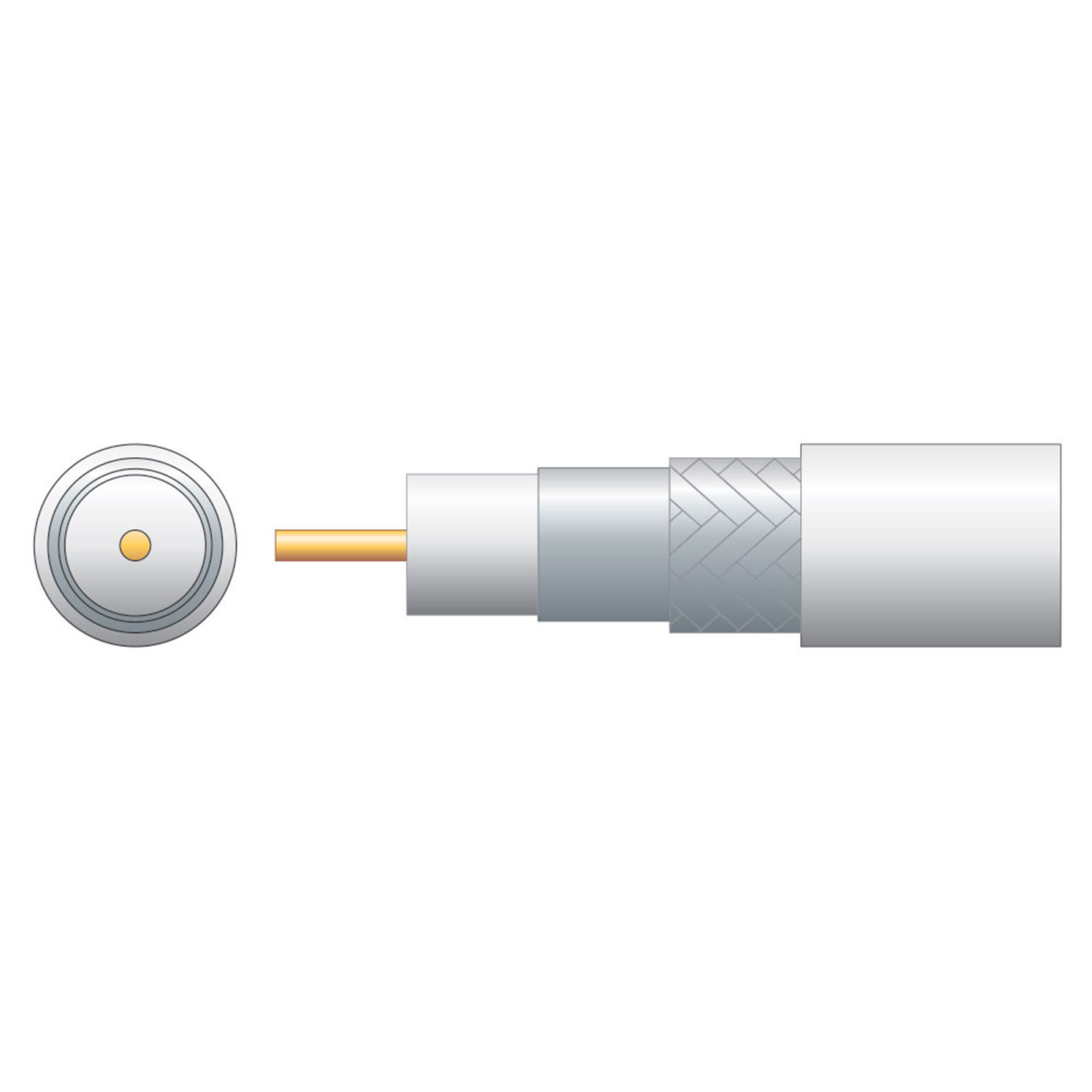 Cavo Coassiale RG6 75 Ohm con Riempimento in Schiuma - Treccia in Alluminio 808.125UK - immagine 2
