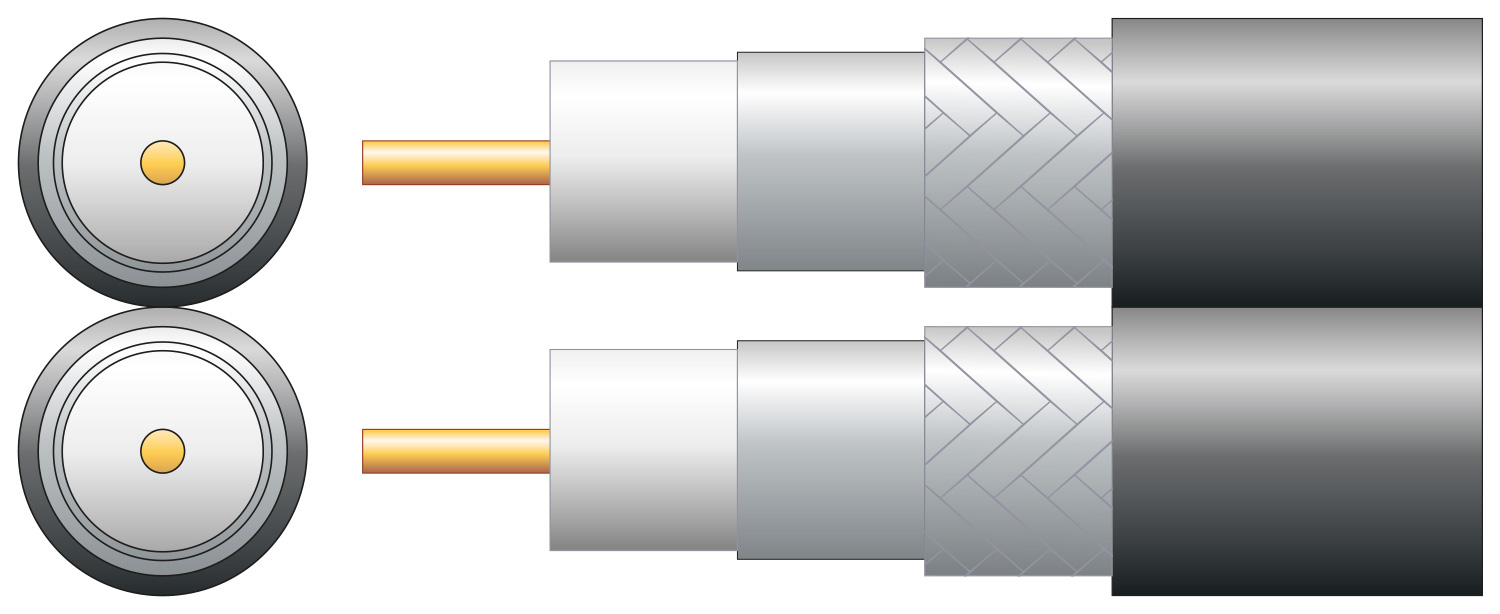 Economy Twin RG6 75 Ohms Coaxial Cable - Aluminium Braid 808.129UK - immagine 2