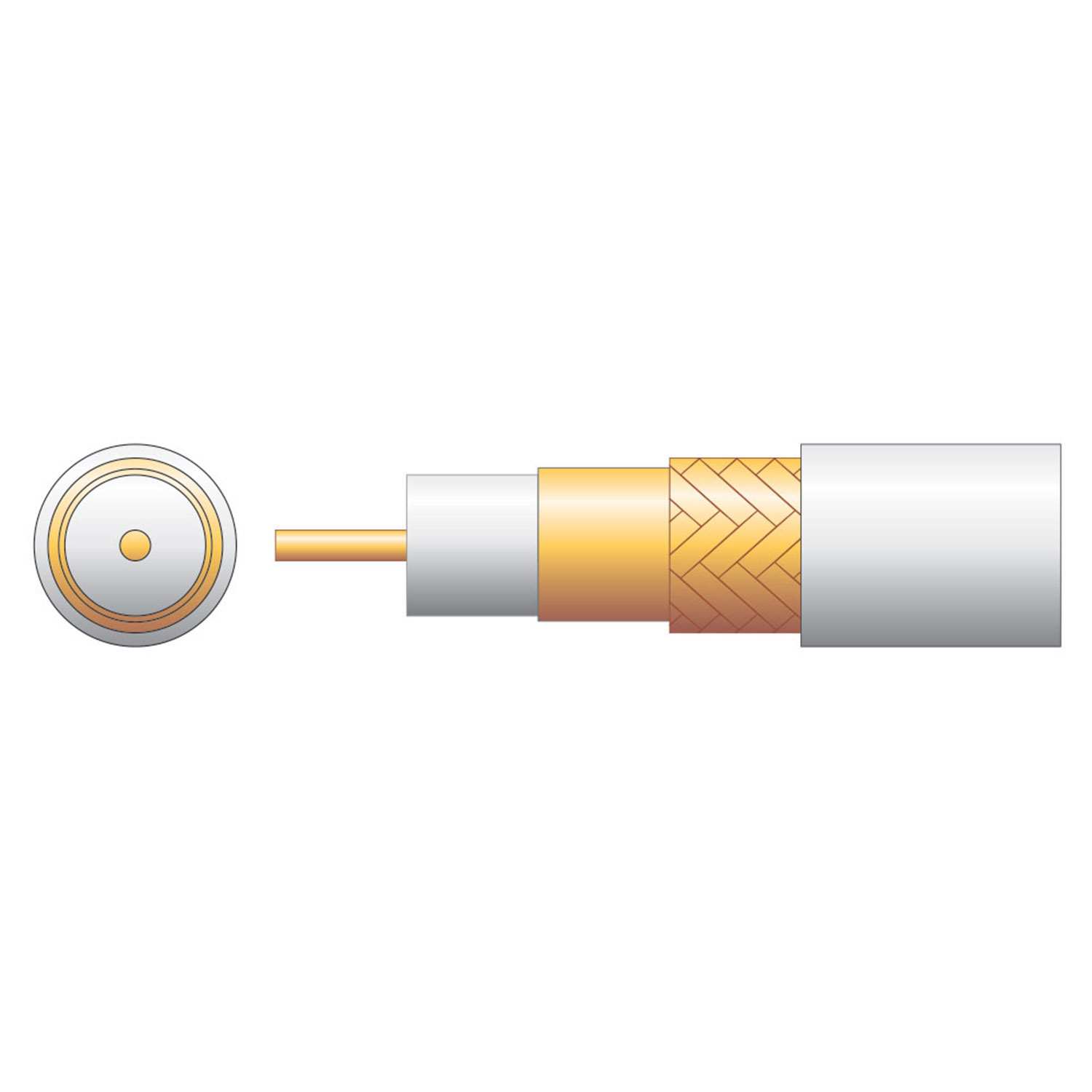 Cavo Coassiale 75 Ohms 100U - Treccia CCA, Riempimento in Schiuma 808.151UK - immagine 2
